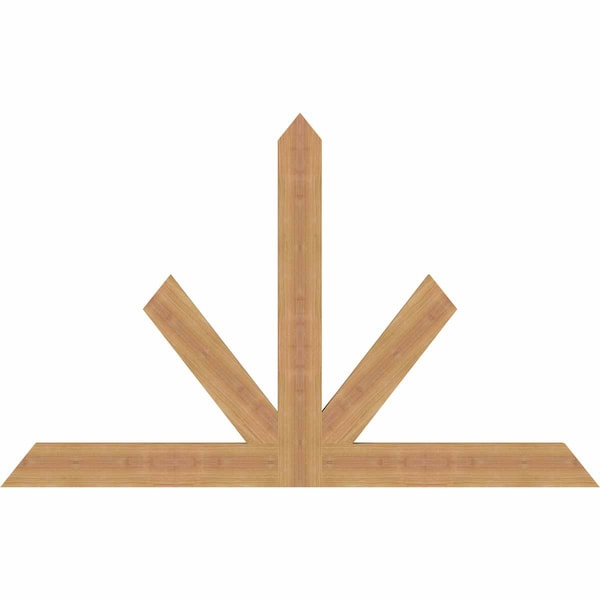 Ekena Millwork Saratoga Timber Gable Bracket, Western Red Cedar, 48"W x 30"H x 1 1/2"D x 3 1/2"F, 15/12 Pitch GBW048X30X0204SAR00SWR - main